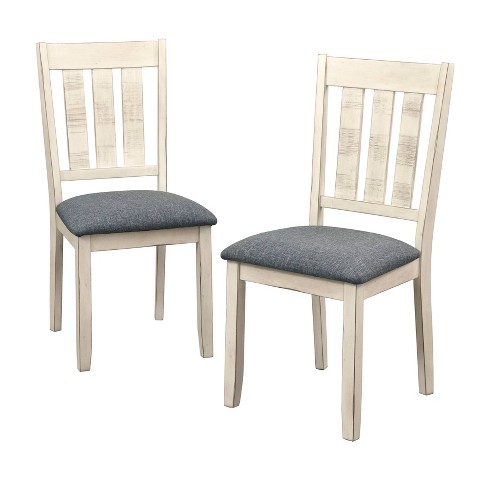 Pair of grey dining chairs hot sale