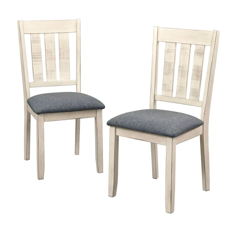 Set of 2 Olin Dining Chairs White/Gray - Buylateral, 1 of 6