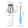 Unique Bargains Stainless Steel High-Leg Style Wardrobe Closet Rod Holder 4 Pcs - 2 of 4