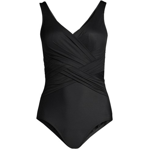 Plus Size Lands' End DDD-Cup SlenderSuit Tummy-Control Skirted One-Piece  Swimsuit