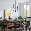 LNC Pict 9-Light 30" Candle Tiered Modern Farmhouse Oversized Chandelier,Matte Black - 4 of 4