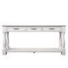 NicBex Console Table Long Wood Entryway Table with 3 Drawers and 1 Bottom Shelf Hallway Table Narrow Side Table for Living Room - 3 of 4