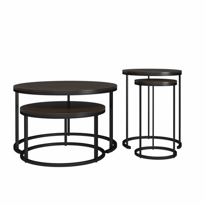 Black metal nesting on sale side tables