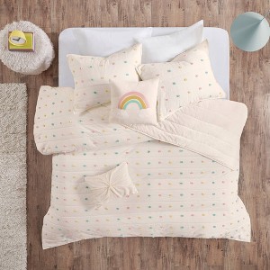 Kelsey Cotton Jacquard Pom Pom Kids' Quilt Set - Urban Habitat - 1 of 4