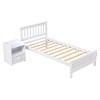 PAGED Full Size Platform Bed Modern Pine Bed Frame with 2 Storage Drawers and L-Shaped Bookcases for Bedroom, Easy Assembly - 3 of 4