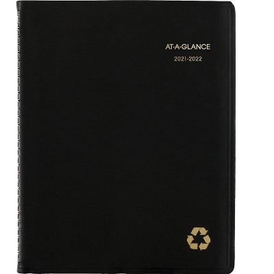 AT-A-GLANCE 2021-2022 8.25" x 11" Academic Planner Black 70-957G-05-22