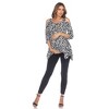 Maternity Leopard Cold Shoulder Tunic Top - 4 of 4