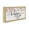 Stupell Industries Our Happy Place Florals Black Framed Floater Canvas Wall Art - 3 of 4