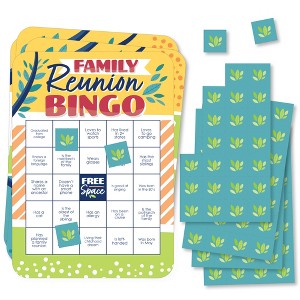 Big Dot of Happiness Colorful Family Reunion - Bingo Cards and Markers - Family Gathering Party Bingo Game - Set of 18 - 1 of 4