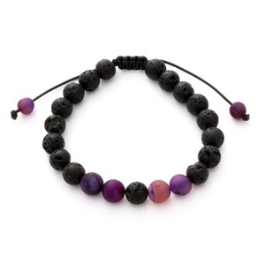 Plantlife Aromatherapy Bracelet - Adjustable Amethyst & Lava Rock, Natural Stone Jewelry for Essential Oil Diffusion & Wellness - 1 of 1