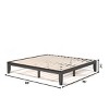 Infans King Size 14" Wooden Bed Frame Mattress Platform Wood Slats Support  Espresso - 2 of 4