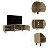 Chic Crate - Harwich 5-Tier Scandinavian Media Unit w/ Cable Management & Display Ledges - Solid Light Oak TV Stand for Living Room/Entryway - 4 of 4