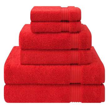 American Soft Linen Bekos 6 Piece Towel Set, 100% Cotton Bath Towel Set for Bathroom