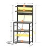 Besiost Kitchen Storage Shelf with 6 Hooks, Bakers Rack with Power Outlet - 3 of 4