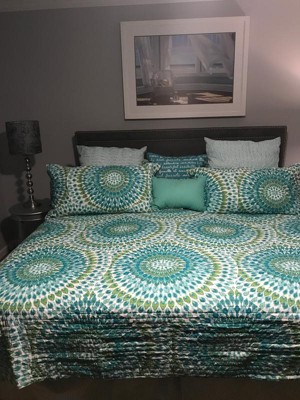 King Monkia Quilt Set Teal - Mudhut