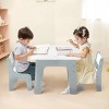 Kids Activity Table Set,Building Blocks Double-Sided Tabletop for Kids 3+ Years - 3 of 4