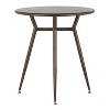 Vynxaria Clara Industrial Round Dinette Table in Vintage White & Espresso Wood - 2 of 4