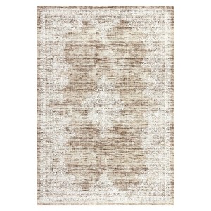 Washable Vintage Printed Rug Non Slip Low Pile Rug Soft Throw Floor Cover Foldable Indoor Carpet for Living Room Bedroom Playroom Nursery - 1 of 4