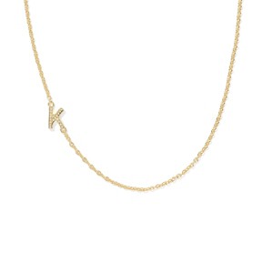 Kendra Scott 14K Gold Over Brass Mini "K" Initial Pendant Necklace - Gold - 1 of 4
