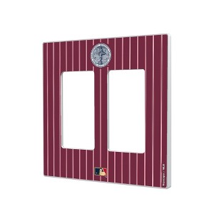 MLB Cooperstown East Teams Pinstripe Hidden-Screw Light Switch Plate for Double Rocker - 1 of 4