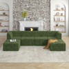 130.32" Modern Minimalist Corduroy U-Shape Modular Sectional Sofa, No Assembly Needed, 6-piece Free Combination Sofa - 2 of 4