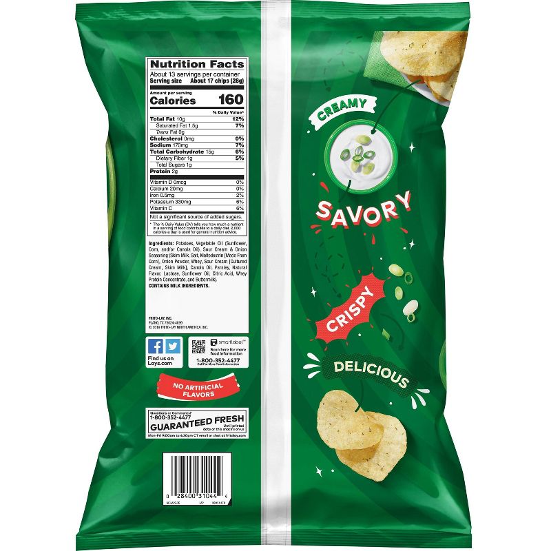 Lay&#39;s Sour Cream &#38; Onion Flavored Potato Chips - 12.50oz, 3 of 5