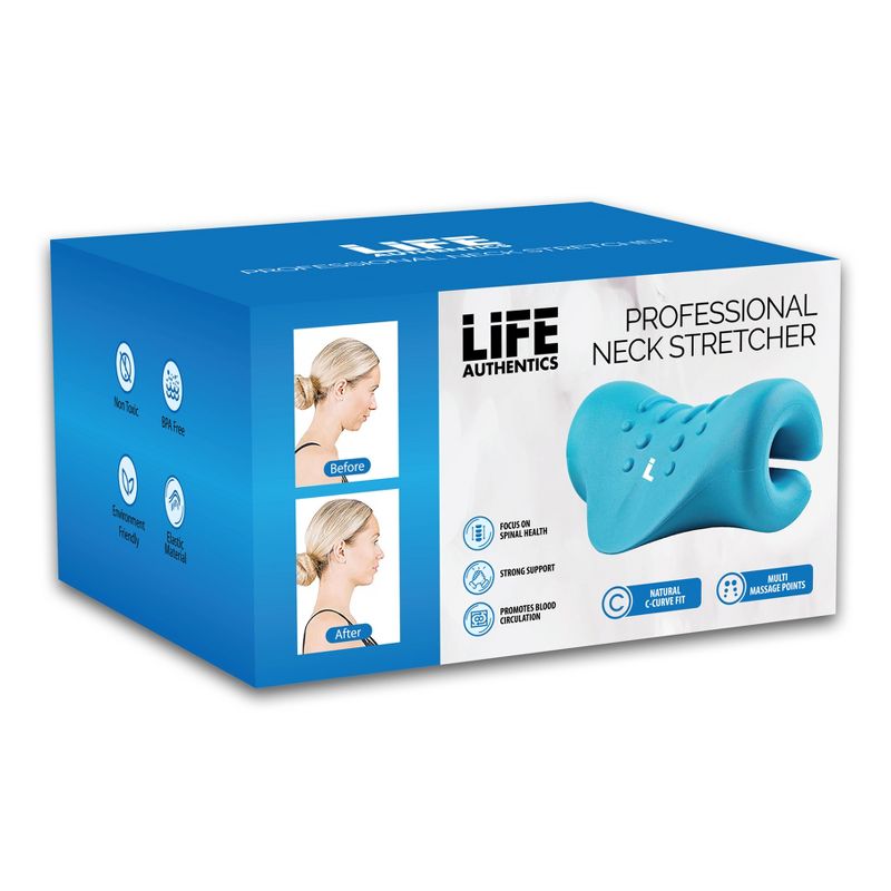 Life Authentics Professional Cervical Neck Pillow - Foam Neck Stretcher, Focus On Spinal Support Tmj Relief, 2 of 8