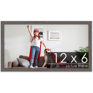 PosterPalooza | Panoramic Textured Grey Picture Frame - UV Acrylic, Foam Board Backing, Hanging Hardware - 1 of 4