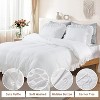 Ruffled Duvet Cover, 3 Pieces Soft Washed Microfiber Duvet Cover Set Shabby Chic Home Bedding Duvet Covers with Button Closure - 4 of 4