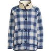 Lands' End Women's High Pile Fleece Reversible Mixed Media Long Jacket - 3 of 4