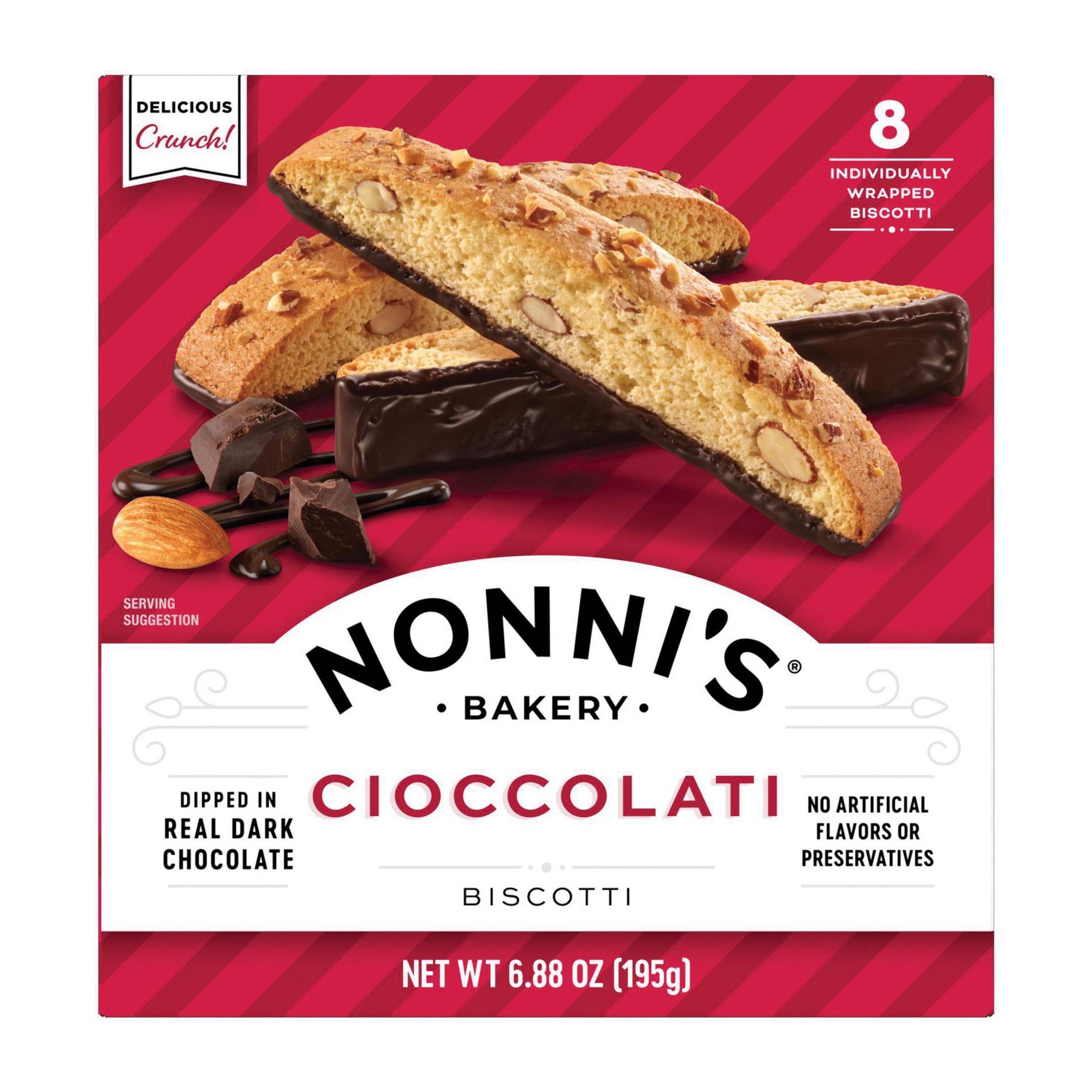 Nonni's Bakery Cioccolati Biscotti - 6.88oz