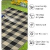 Outdoor Rug Large Waterproof UV Resistant Plastic Straw Reversible Rug, Modern Checkered Rugs Camping Carpet for RV Beach Backyard - 3 of 4