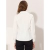 Allegra K Women's V Neck Button Down Long Sleeve Work Office Shirt - 3 of 4