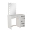 Turan Makeup Vanity White - Boahaus: Desk with 6 Drawers, Unlit Mirror, Modern Design, 59.63"H - 3 of 3