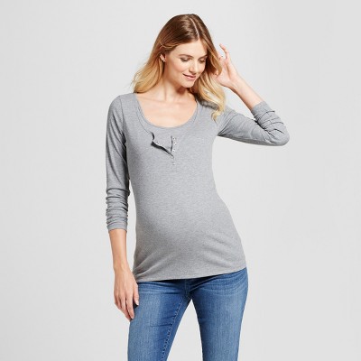 Nursing Henley Maternity Tank Top - Isabel Maternity by Ingrid & Isabel™  Black XS