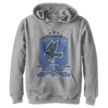 Harry Potter Ravenclaw Quidditch Crest Long Sleeve Black Adult Hooded  Sweatshirt : Target