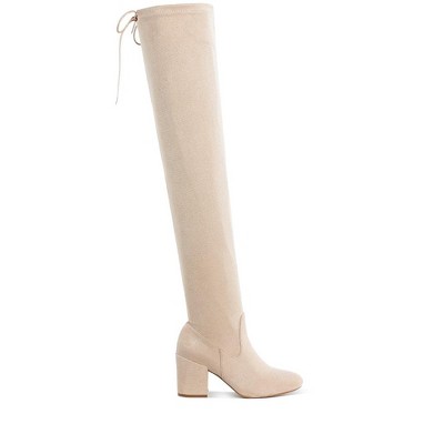 Liama Minimal Drawstring Detail Women Knee-High