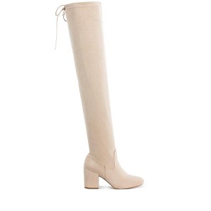 Liama Minimal Drawstring Detail Knee-High Boots - 1 of 4