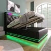 KTMBDW Lift Up Storage Bed Frame with Charging Station, Upholstered Platform Bed with Wingback Headboard, Hydraulic Lift System - 2 of 4