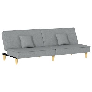 vidaXL Sofa Bed Light grey Fabric (100% polyester), plywood Medium - 1 of 4