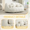 CAVINAS Chenille Bean Bag Chair for Adults and Kids,Lazy Floor Sofa Chair with Foam,Cozy Lounge Chair for Living Room - 4 of 4