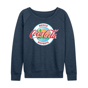 Women's - Coca-Cola - Mexico Disfute Lightweight French Terry Wide Neck Long Sleeve Shirt - 1 of 4