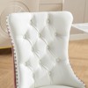 PAGED High-End Tufted Dining Chairs Set of 2 with Nailhead Trim, Contemporary Upholstered Kitchen Chair with Wood Legs for Dining Room - 3 of 4