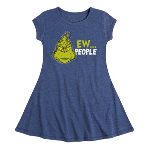 Girls' - Dr. Seuss -  Fit & Flair Cap Sleeve Dress - 1 of 3