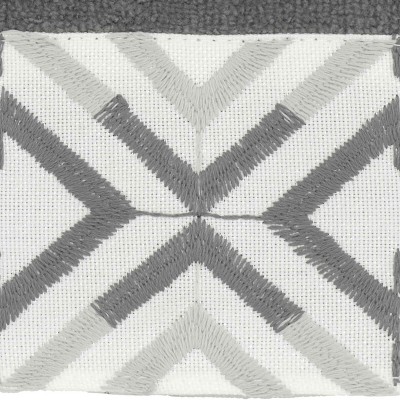 Nickel Gray Cotton Fingertip Towel Set with Geometric Design