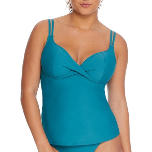 Birdsong Women's Underwire Wrap Tankini Top - S10149 32i Bondi