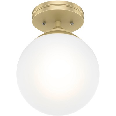 Modern Brass Globe LED Indoor/Outdoor Flush Mount Light