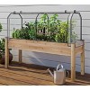CedarCraft Elevated Cedar Planter: Outdoor Garden Bed with Greenhouse & Bug Cover, 23"x72"x30", Rectangular - 3 of 4