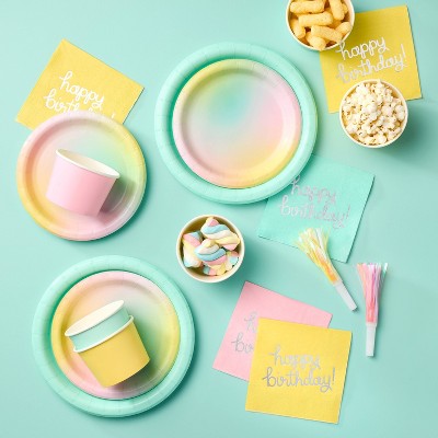 20ct Pastel Gradient Snack Plates - Spritz&#8482;