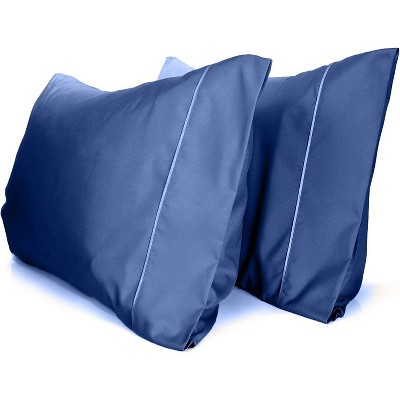 LuxClub 2 PC Performance Microfiber Solid Pillowcase Set